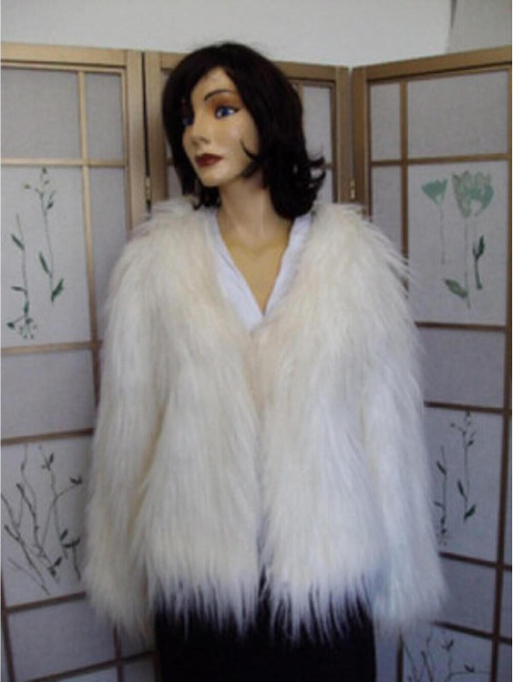 MINT WHITE FAUX FUR JACKET WOMEN WOMAN SIZE 4-6 SMALL WEDDING